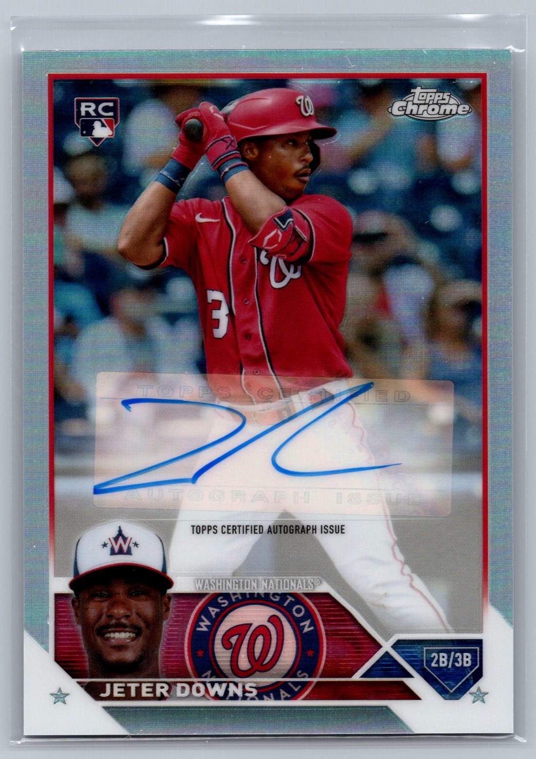 Jeter Downs 2023 Topps Chrome Rookie Auto Refractor /499 #AC-JDO