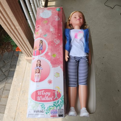 NEW Wispy Walker 28'' Girl Doll by Uneeda, Blonde Blue Eyes Heart Top & Pants