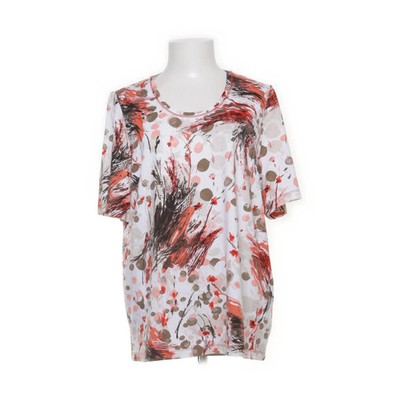 Walbusch, T-shirt, Größe: 40, Weiß/Mehrfarbig, Elasthan/Viskose, Blumen #0E8