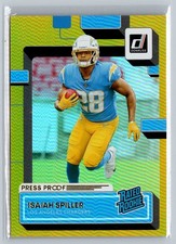 2022 Donruss #316 Isaiah Spiller ROOKIE Gold Press Proof