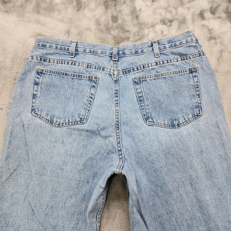 Pantalones de mezclilla Lands End vintage años 90 para mujer 18 azules tiro alto cónicos mamá informales Foto 4 de 4