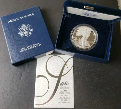 2006 W Proof $1 American Silver Eagle Dollar