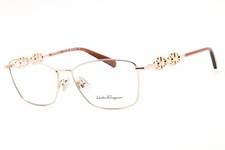 Salvatore Ferragamo SF2218 688 Rose Gold 58mm Eyeglasses New Authentic