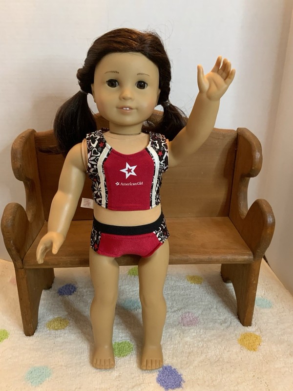 18" American Girl Doll 2006 GOTY Jess McConnell Black Hair, Brown Eyes, Tankini