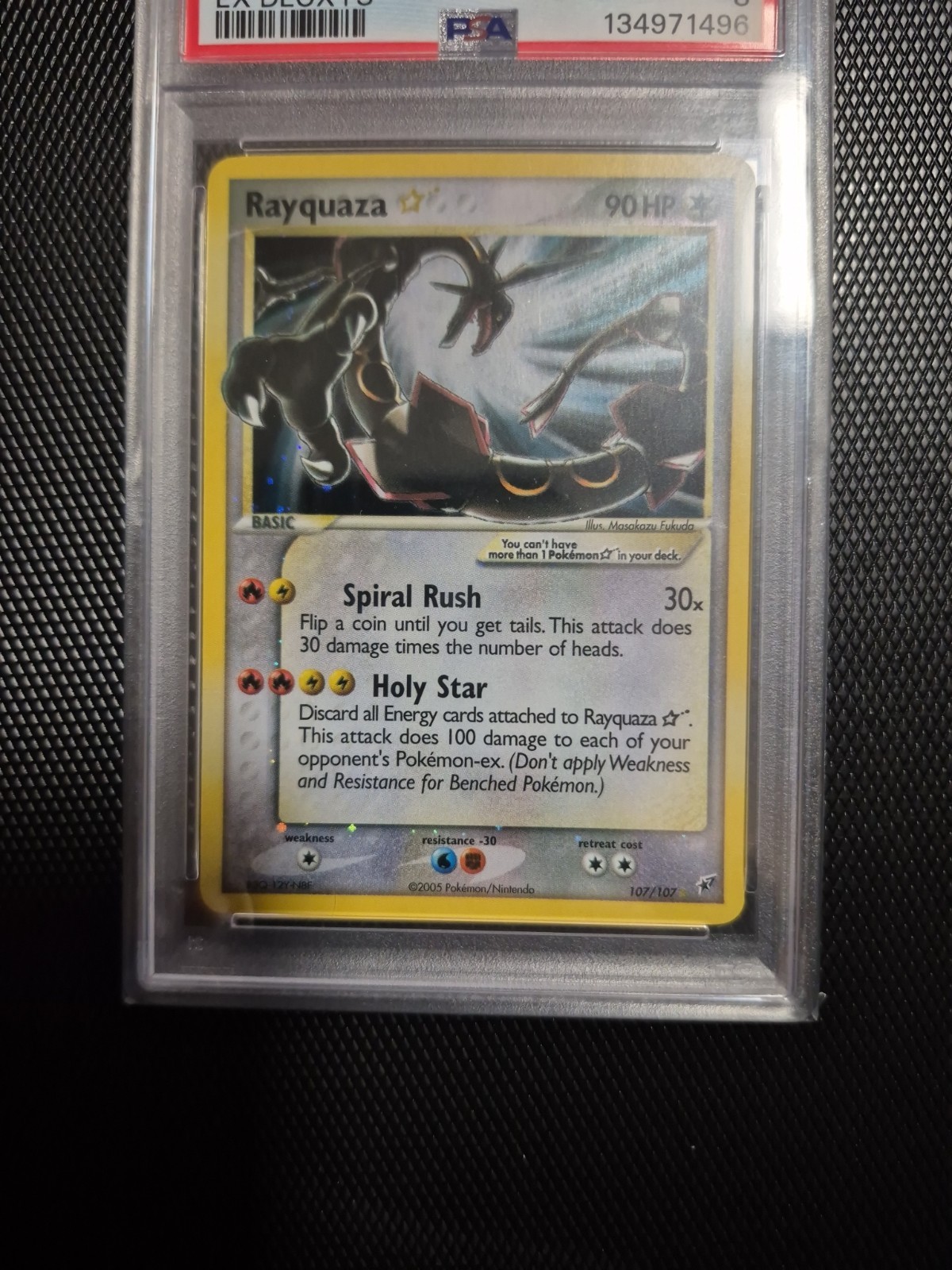 2005 POKEMON EX Deoxys GOLD STAR 107 Rayquaza HOLO PSA 8 134971496 free ship view 10