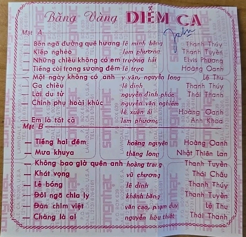 Băng Vàng Diem Ca - Băng Cassette Trước 1975 - Nhạc Hay Ca Si Hát Hay Foto 4 de 4
