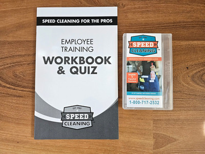 New Speed Cleaning Employee Training USB Flash Drive English Spanish & Workbook