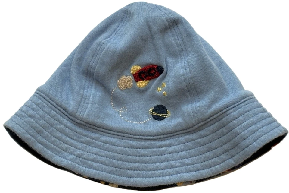 全新 复古 2002 双面 Gymboree 红色火箭帽 尺寸 3-6 mo 全新带标签 — 第 2/4 张图片