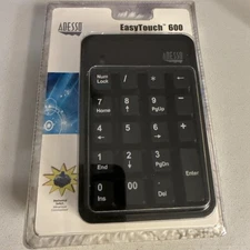 Adesso AKB-600HB 19-Key Mechanical Keypad with 3-Port USB Hub