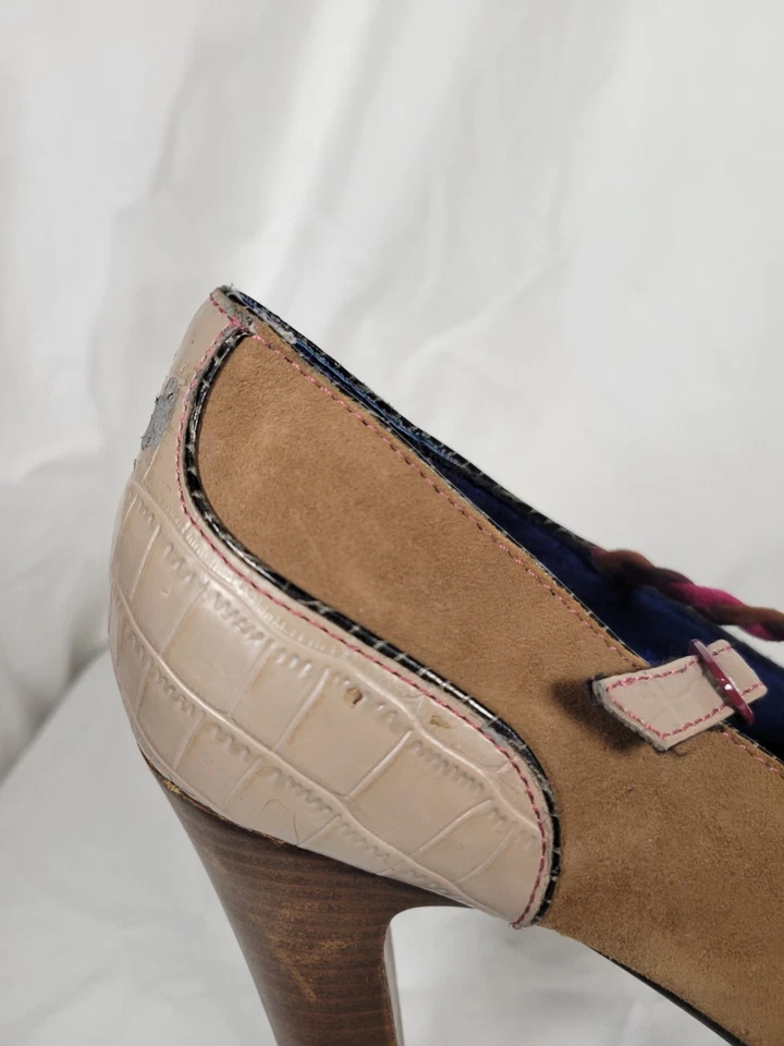 Zapatos de plataforma Poetic License para mujer de gamuza tostada con correa en T talla 39,5 Foto 2 de 4