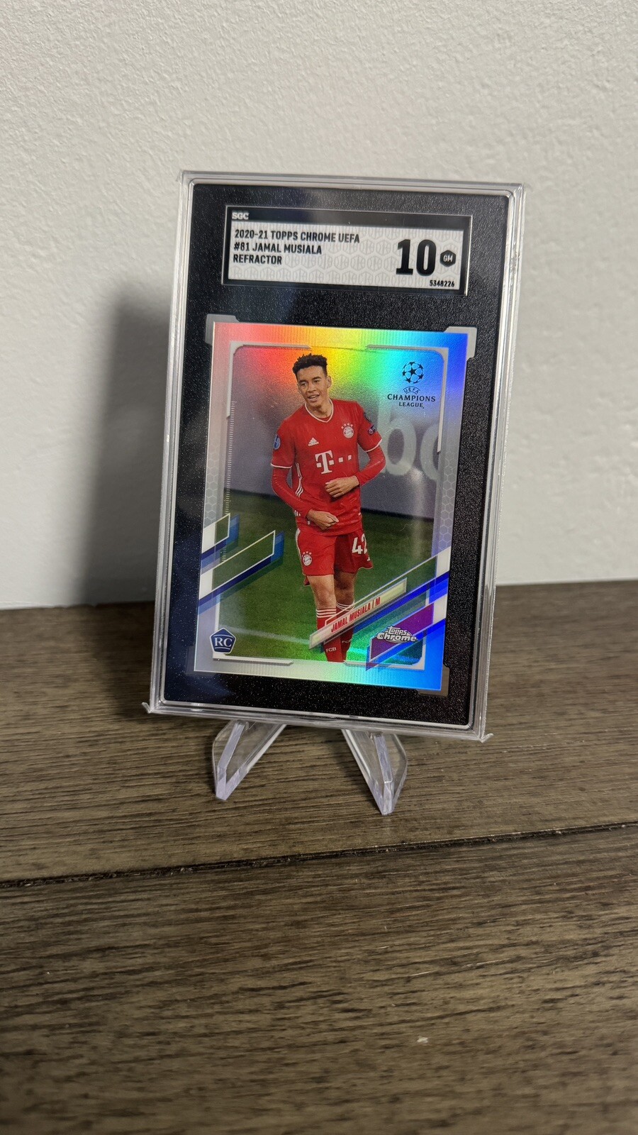 2020-21 TOPPS CHROME UEFA JAMAL MUSIALA 81 SILVER REFRACTOR SGC 10