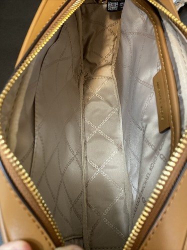 Michael Kors Jet Set Large East West Crossbody ACORN Multi STRAW LOGO - NEW $168 - Picture 8 of 8