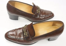 BRUNO MAGLI Womens  Brown Patent Horse Bit  Heels Shoes ITALY US 9.5A / Euro 41