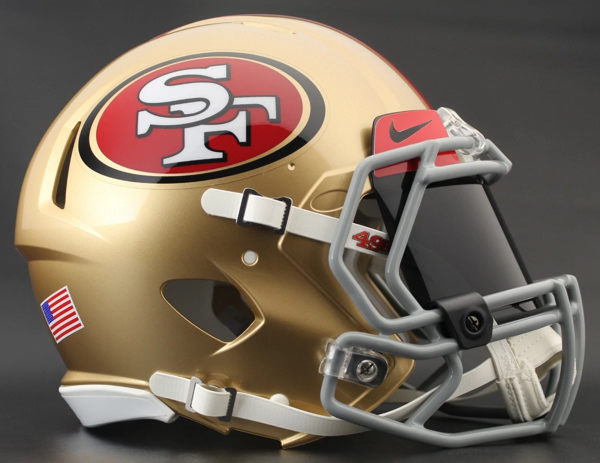 SAN FRANCISCO 49ers NFL Football Helmet with NIKE BLACK Visor