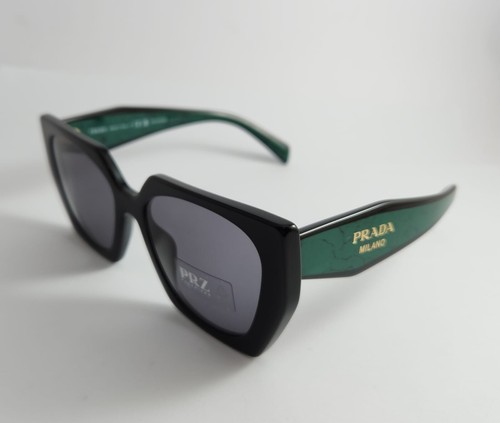PRADA SPR 15 W. BLACK PLASTUC FRAME SUNGLASSES - Picture 2 of 6