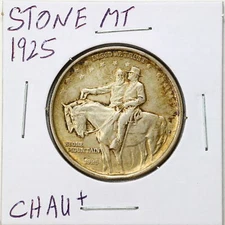 1925 50C Stone Mountain Commemorative Half Dollar in Choice AU+ Condition #09741
