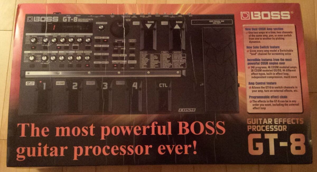 Boss GT-8 Multi-Effects Guitar Effect Pedal for sale online Boss GT-8 Multi-Effects Guitar Effect Pedal for sale online