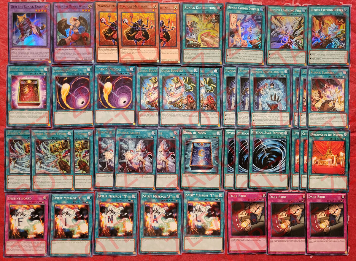 Yugioh Runick Deck 42 Cards Munin *Geri* Freezing *Droplet Yugioh Runick Deck 42 Cards Munin *Geri* Freezing *Droplet