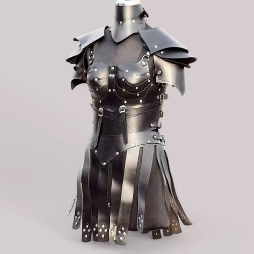 Mittelalter Renaissance Kostüm für Damen LARP Leder Outfits
