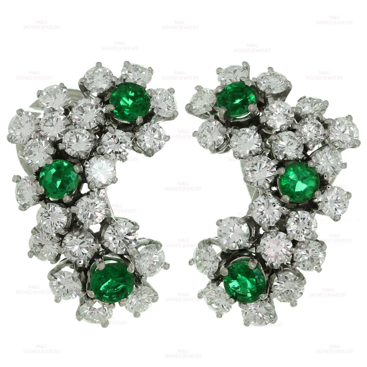 Platinum clip on earrings sale