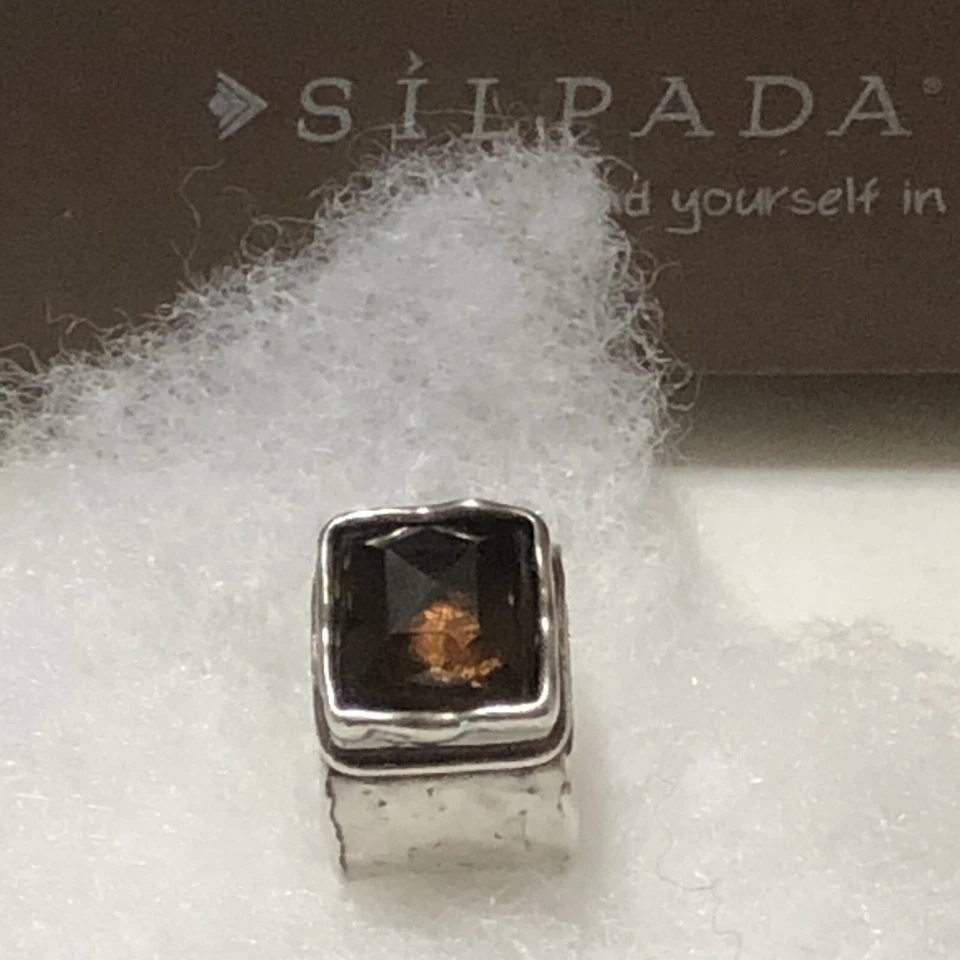 Silpada R1453 Sterling Silver Smoky Quartz Ring Size 6.5 - Image 2 of 4