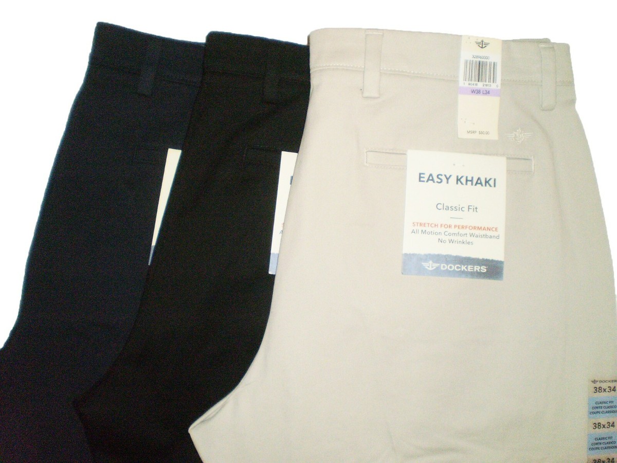Dockers Men's Classic Fit Easy Khaki Pants Size 36 38 New $50