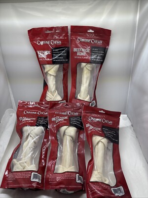 5 X Beefhide Bone Canine Chews All Natural Dog Chews *FRESH* see photos (B39