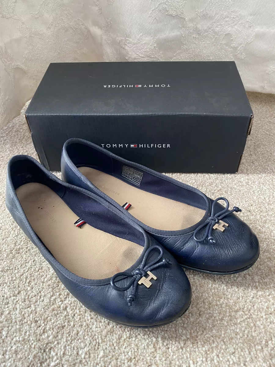 Tommy Hilfiger Navy Ballet Flat 5 Eu 38 7.5 | eBay