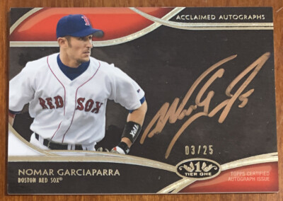 Nomar GARCIAPARRA 2014 Topps Tier One Acclaimed Autographs AUTO #AA-DP 3/25 NM