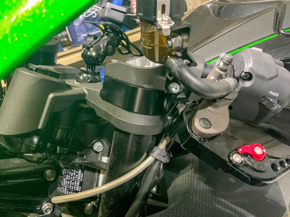 Elevadores de manillar CNC de aluminio de 1" para Kawasaki Ninja ZX14 ZX 14 ZZR1400 ZX14R Foto 3 de 4