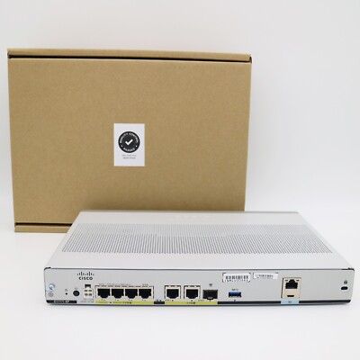 Cisco C1111-4P ISR Dual GigE WAN Bundled with Sec License, 1Y-Wty