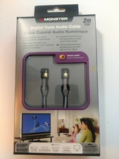 MONSTER DIGITAL COAX AUDIO CABLE 2 METER DCX-2M NEW 5.1 SURROUND