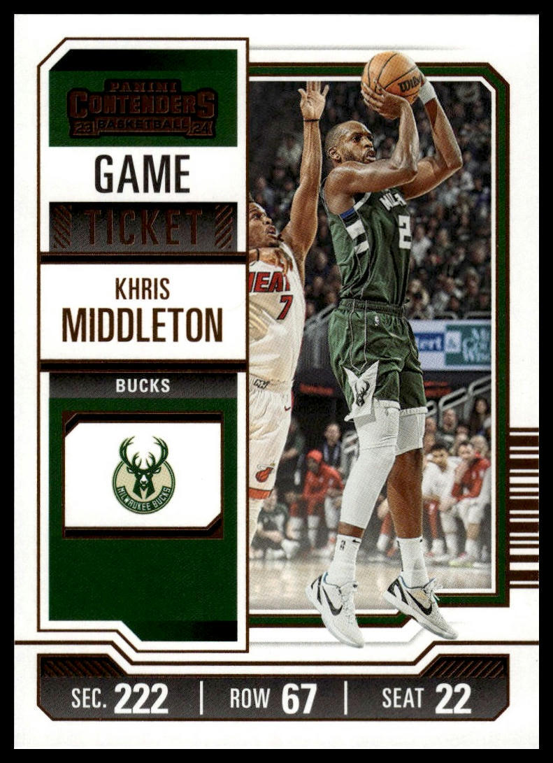 2023-24 Panini Contenders #49 Khris Middleton Game Ticket Bronze