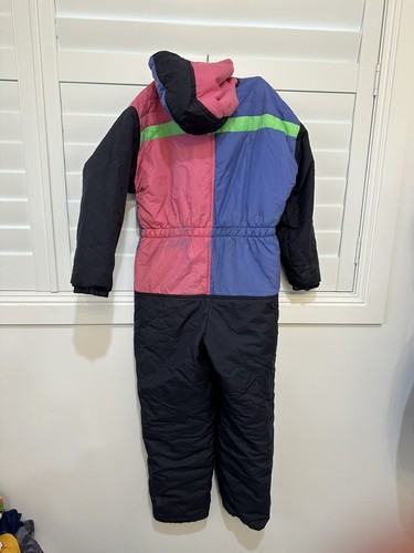 Vintage 80s 90s Canadian Metro Express Women’s Snowsuit Ski Suit M 10 12 - Picture 10 of 19