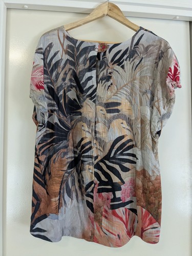 Next Blouse Top Size 16 Safari Print Must Clear - Bild 3 von 5