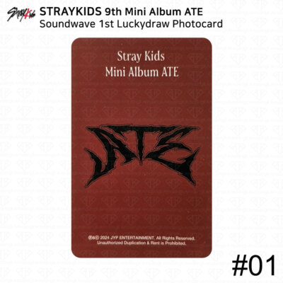 Stray Kids 9th Mini Album ATE Soundwave 1st Lucky Draw Photocard