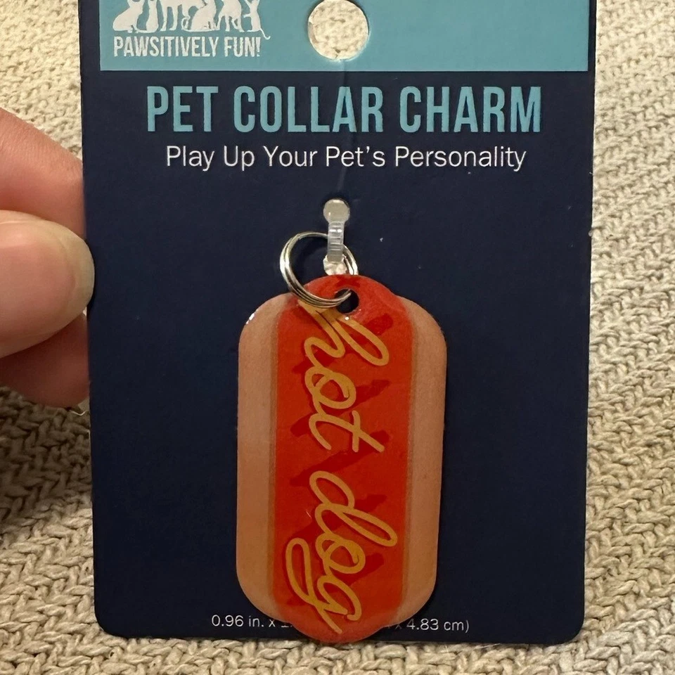Dije collar mascota perro caliente nuevo con etiquetas Dachshund Wiener Doxie cachorro adorable regalo Foto 2 de 4