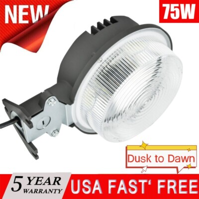 LED Barn Light 75W with Photocell 8400 Lumens for Security/Farmhouse/Area Lights