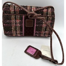 Liz Claiborne Vintage cross body tweed purse 902 Brown Multi heritage NWT