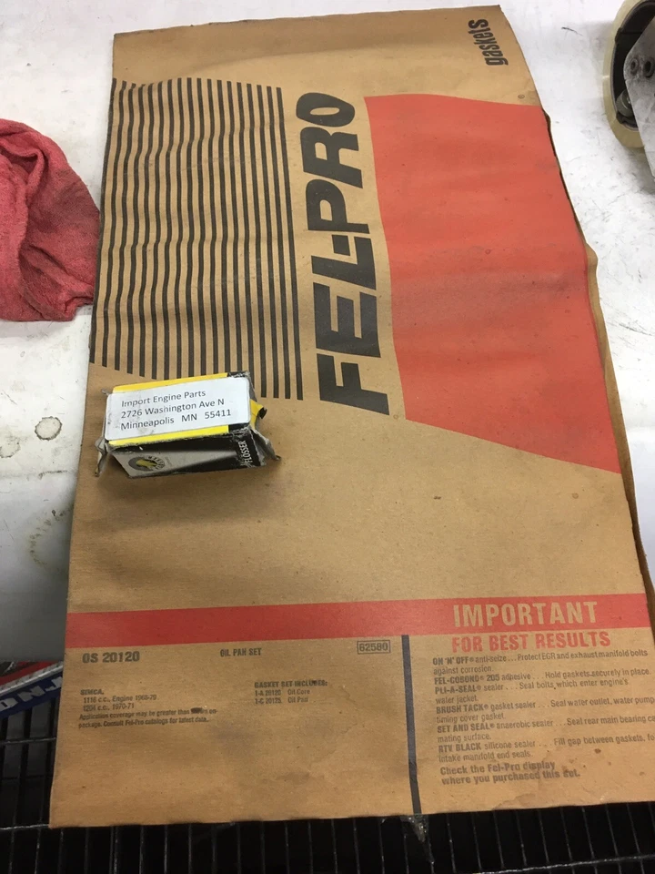 JUEGO DE JUNTAS DE CÁRTER DE ACEITE PARA SIMCA 1204 1204cc 74 mm OHV 1970-1971 OS20120 Foto 2 de 3