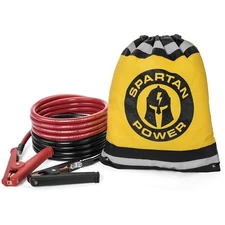 2 Gauge 10 Feet Heavy Duty Jumper Cables Set by Spartan Power, 2 AWG 10 Foot