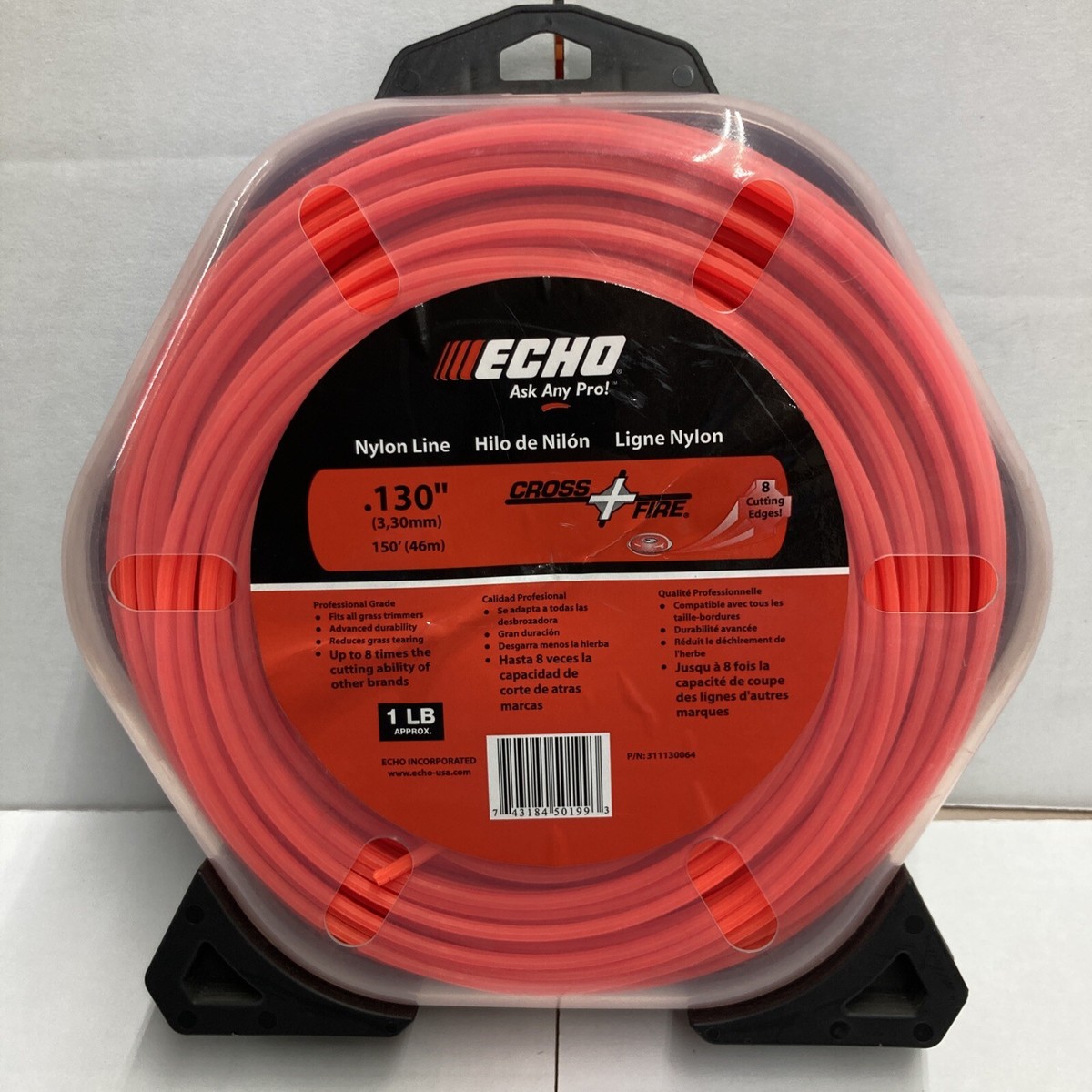 ECHO .130 CROSSFIRE TRIMMER LINE 1lb SPOOL 150' 311130064 | eBay
