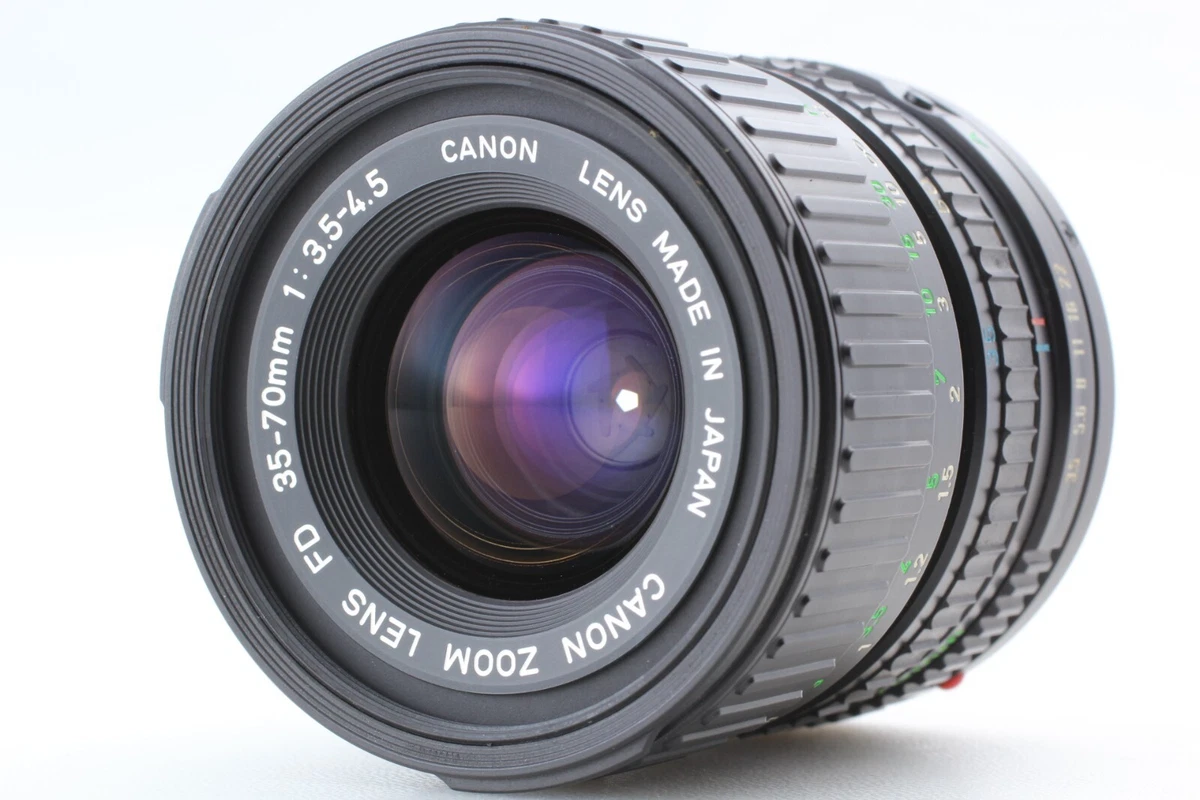 【N COMO NUEVO+++】 Programa Canon AE-1 Zoom Negro Nuevo Lente FD NFD 35-70mm f3.5-4.5 JAPÓN