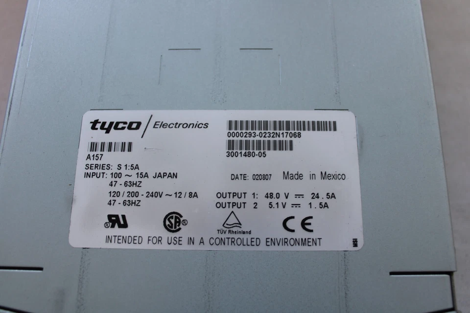 TYCO A157  Netzteil  Power Supply  Series: S1:5A  SUN 3001480-05 - Bild 3 von 4