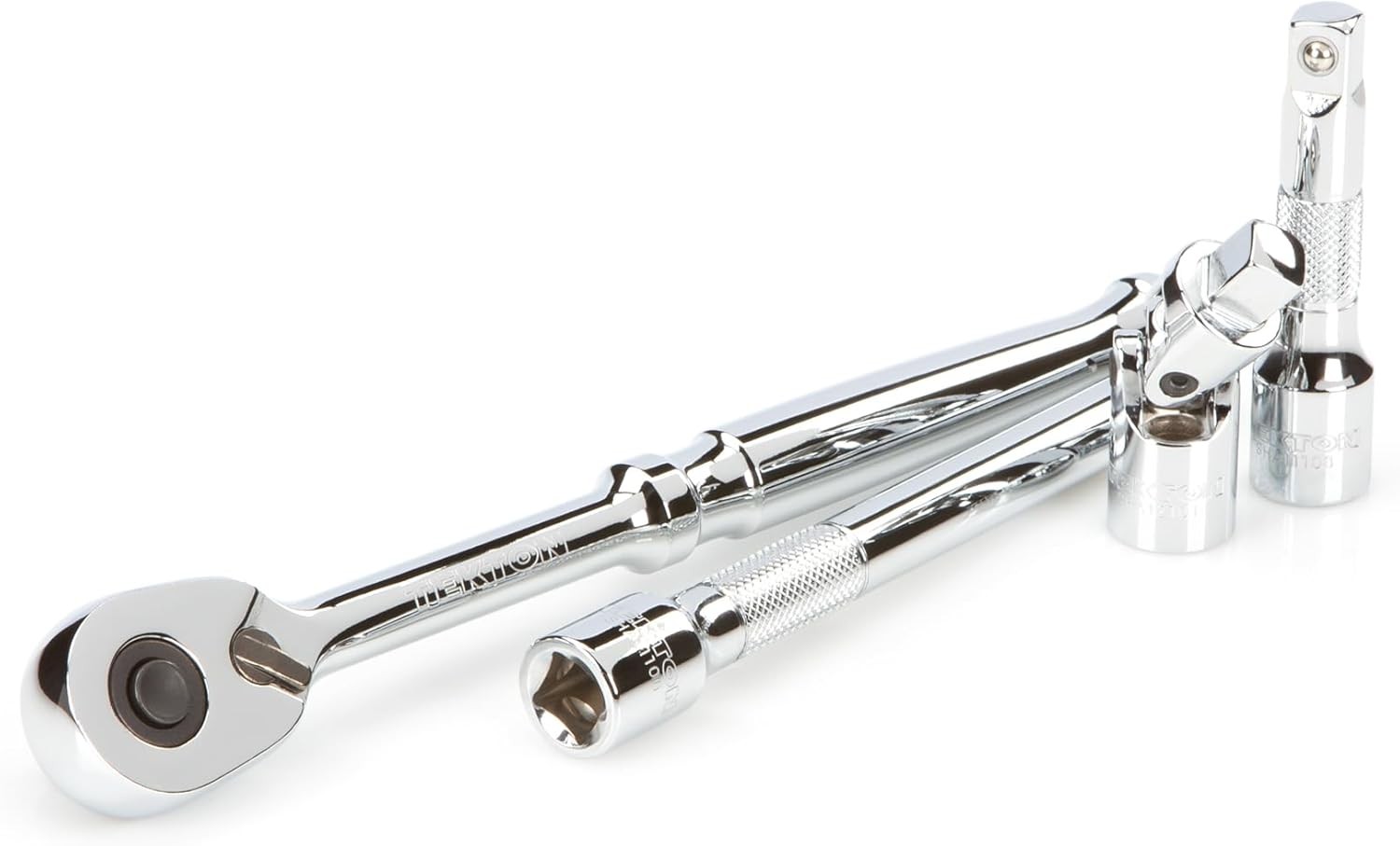 TEKTON 3/8 Inch Drive 12-Point Socket and Ratchet Set with Case, 46-Piece (5/16-