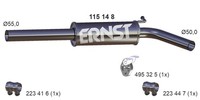 MittelschalldäMpfer Ernst 115148 FüR VW Polo 5 6R1 6C1 TSI 16V Skoda Fabia 3 NJ3