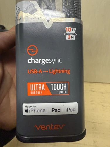 iPhone 14 13 12 11 X XR 8 Ventev Trenzado Alta Resistencia Carga Cables y Datos - Imagen 12 de 20