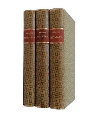 Lot 3 Bücher Guido Milanesi Nella Scia Nomadi Thalatta Trier 1914 gebunden