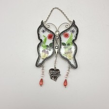 Butterfly W Flowers Suncatcher Ornament Stained Glass  Your A Special Friend  