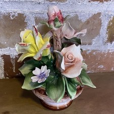 Gorgeous Vintage Capodimonte Flower Basket Excellent Condition RARE